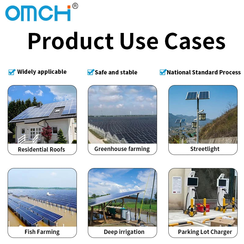 OMCH 1 Pair Aluminum Alloy Double Ends Solar Extension Cable with Connector 1/3/5m 10/12AWG 1000V Solar Cable Photovoltaic Wire