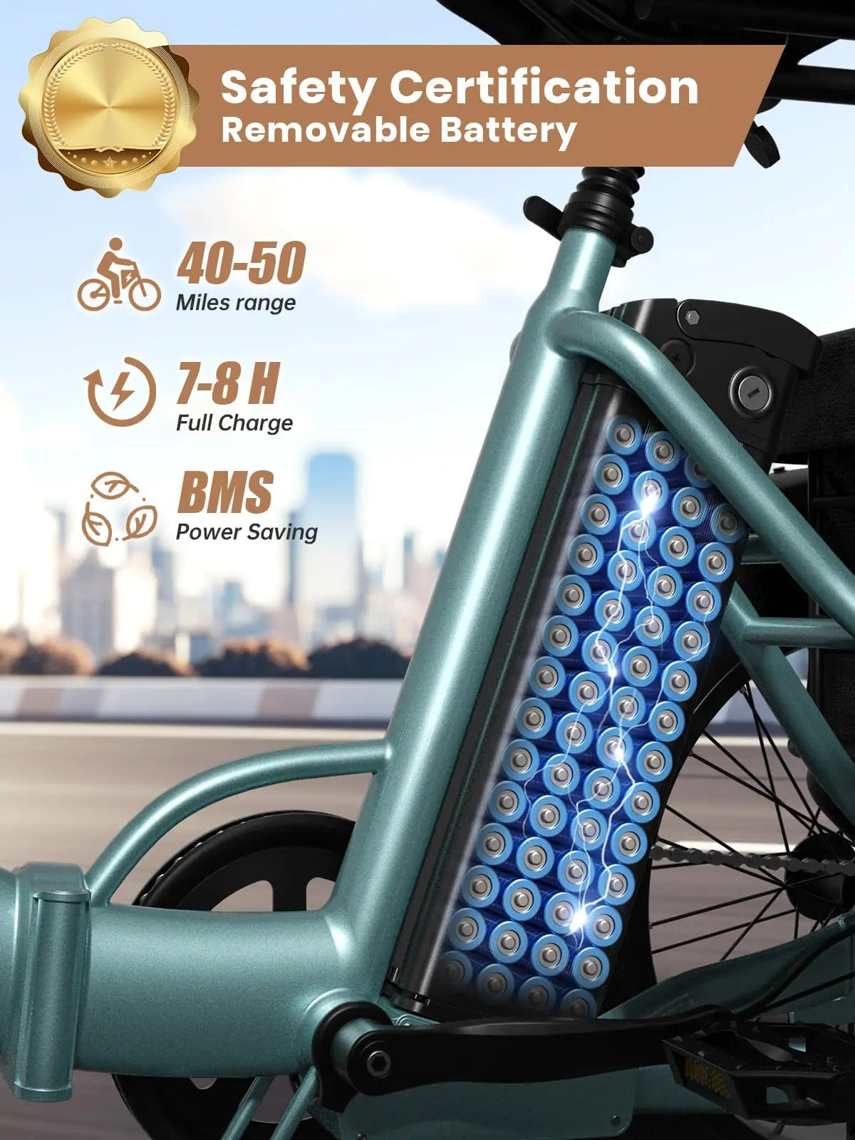 QRONGE Lava Electric Tricycle For Adults 960W Peak 36V 15AH Battery 50 Miles Range With Large Rear Basket Electric Trike