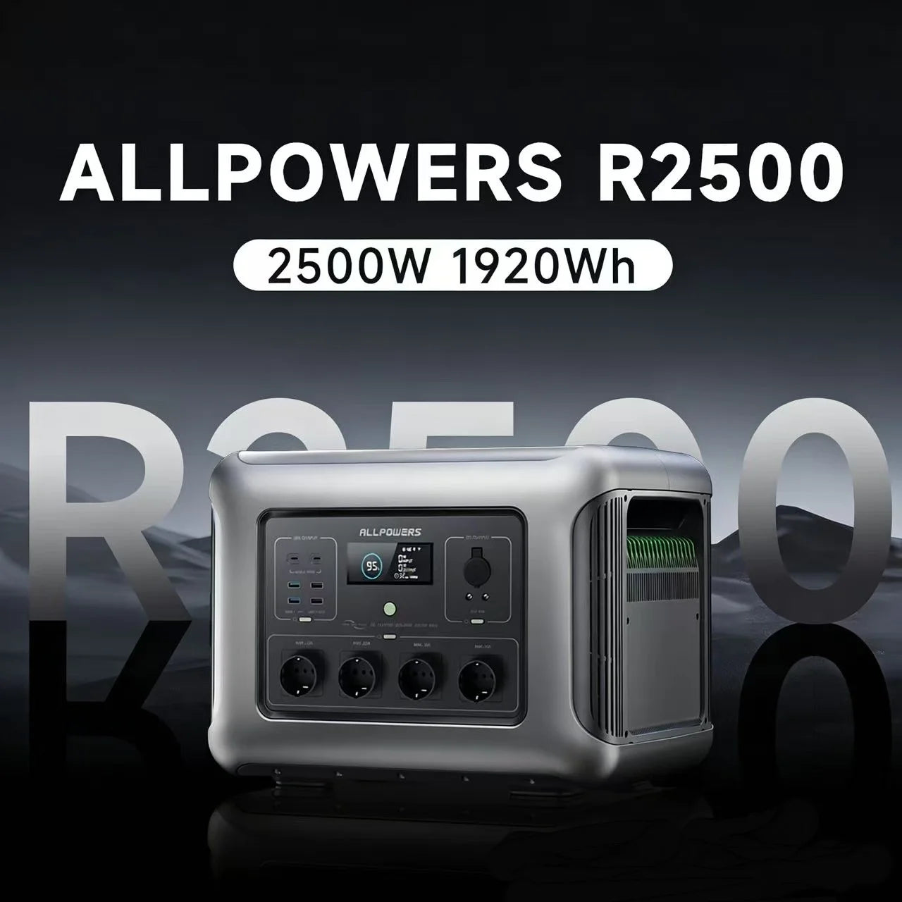 ALLPOWERS R2500 Portable Power Station 1920Wh Expandable to 20kWh LiFePO4 Battery 2500W solar Generator for Emergency Household