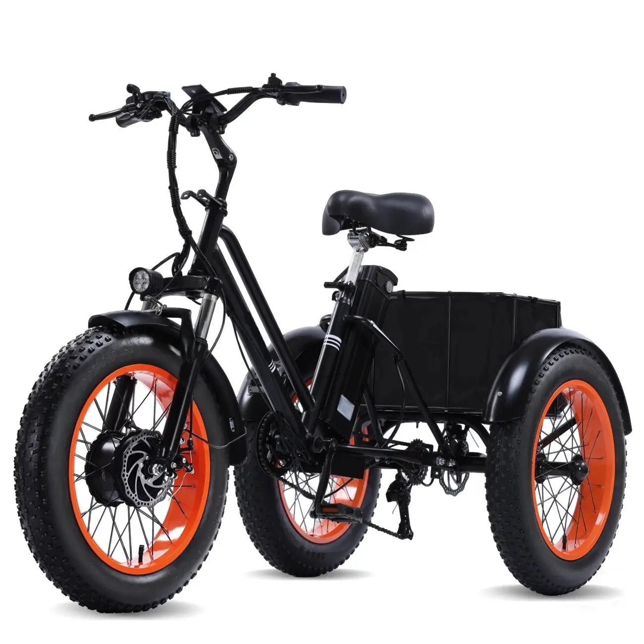 PEAK 1000W Foldable Electric Trike for Adults 50-Mile Range 48V 15AH Removable Battery&7-Speed Gearing 20"X4.1"Fat Tire Tricycle