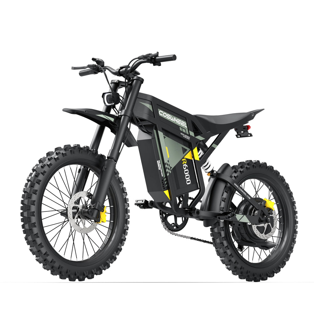 SLDBK R6000 Electric Dirt Bike Adult Electric Mountain Bike 6000W Motor 60V 30AH Ebike Off-Road Dual Suspension Electric Bicycle