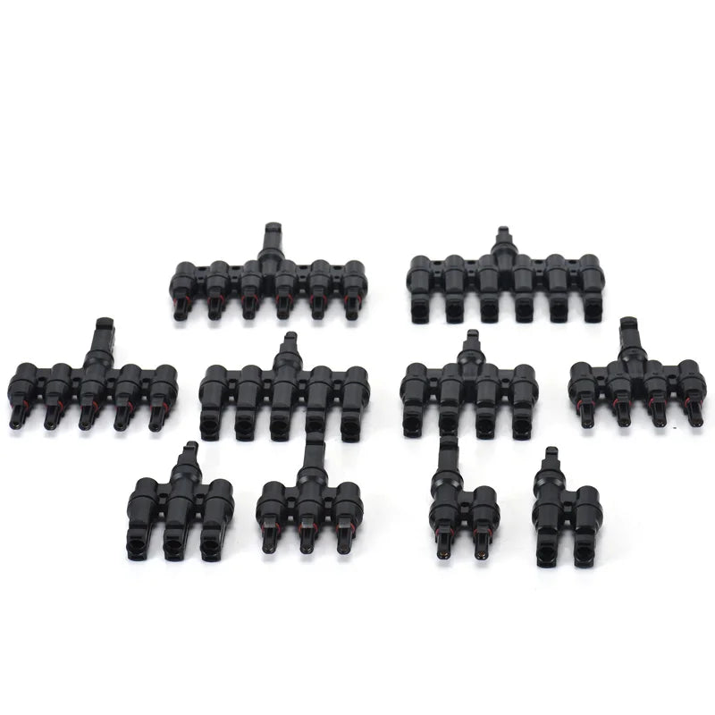 Photovoltaic Solar PV Connector Kit - Y/T Type, 30A 1000V, 3/4/5/6/7 Way Branch, for PV/MC Cable 2.5/4/6mm², Battery Module