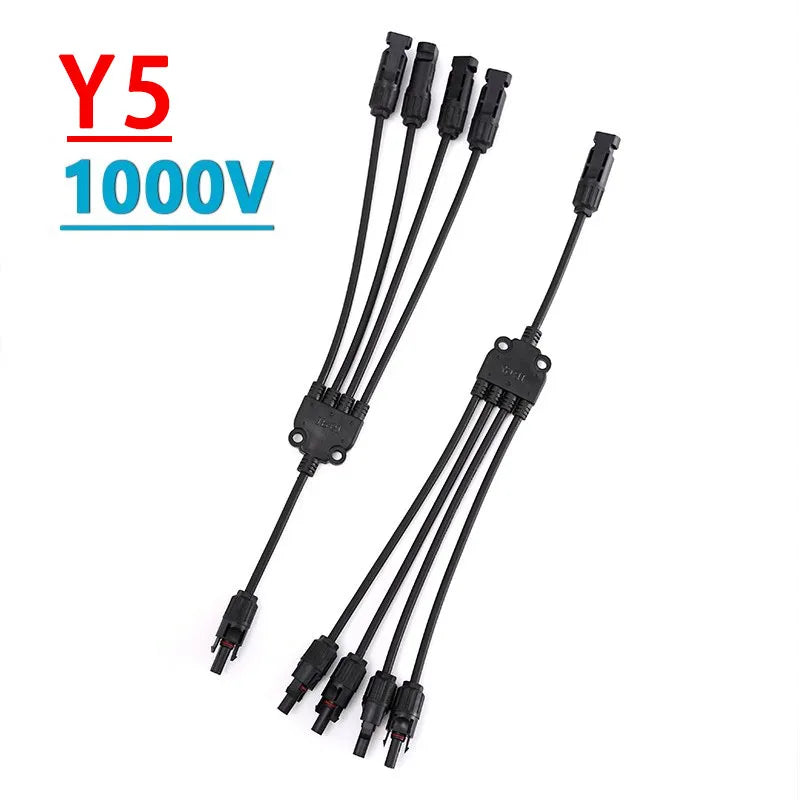 1Sets Photovoltaic Solar Connector 1000V 30A Male Female 3-Way 4-Way 5-Way Plug DC PV Y Type 1 To 2/3/4 Adapter