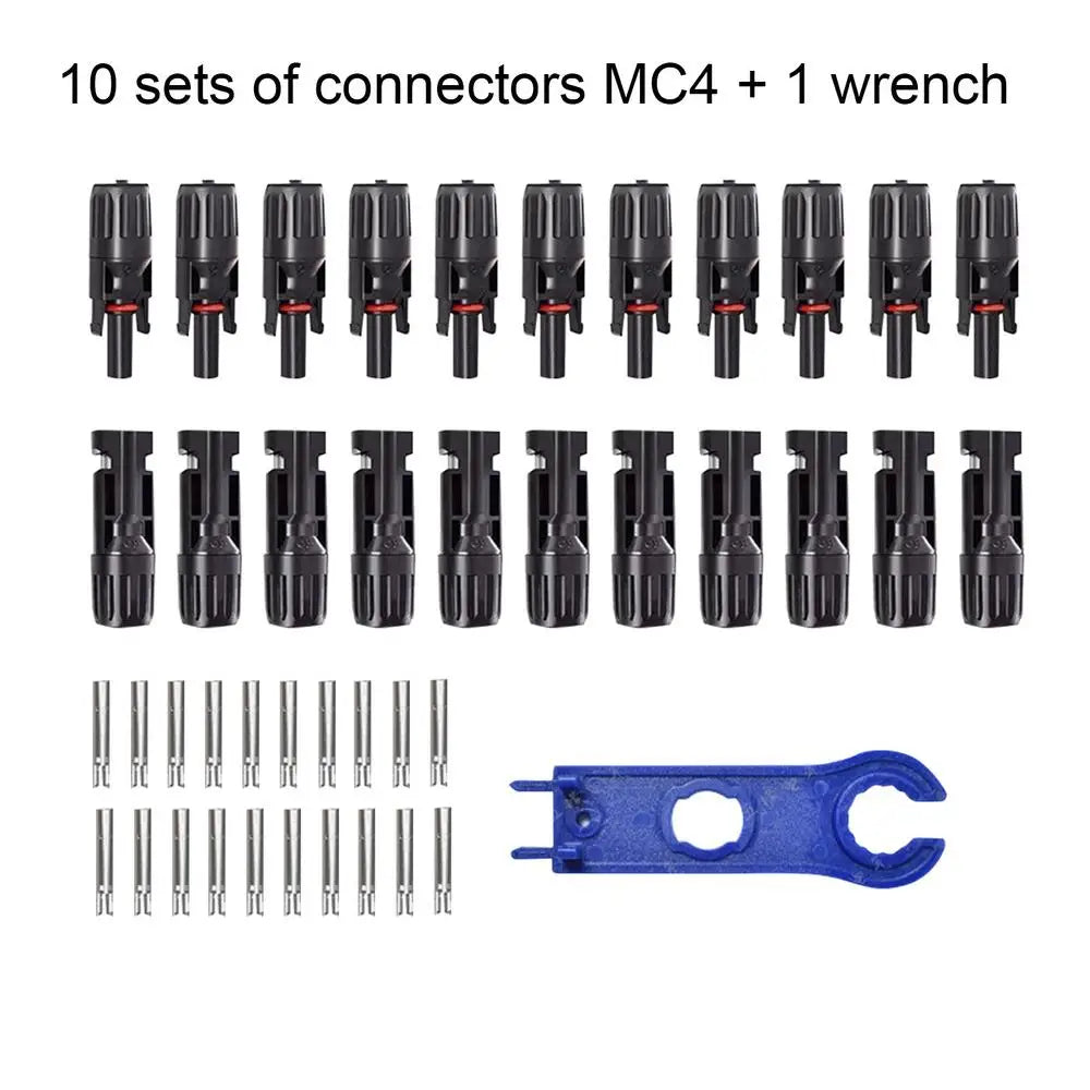 10pcs Solar Connectors 1000V 30ASolar Panel Branch PV Connectors Photovoltaic Connect solar MC4 Waterproof Kit