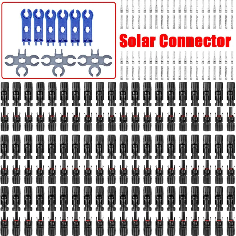 Photovoltaic Solar PV Connector Kit - Y/T Type, 30A 1000V, 3/4/5/6/7 Way Branch, for PV/MC Cable 2.5/4/6mm², Battery Module