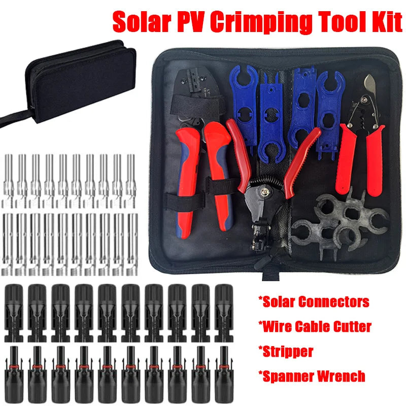 Photovoltaic Solar PV Connector Kit - Y/T Type, 30A 1000V, 3/4/5/6/7 Way Branch, for PV/MC Cable 2.5/4/6mm², Battery Module