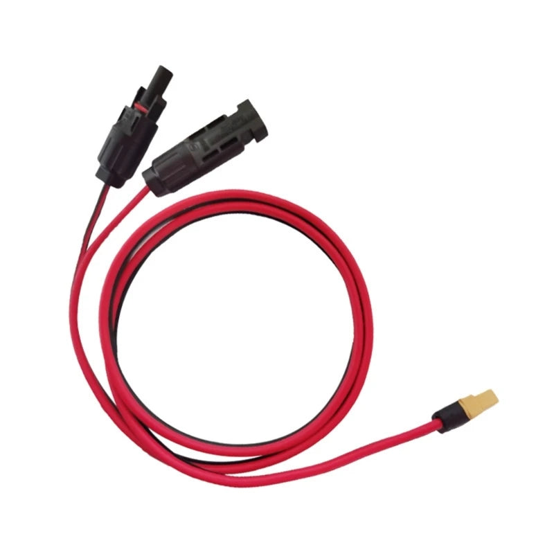 Solar to XT60 Extension Cable 12AWG for Mc-4 to XT60 Adapter Cable for XT60 Input Port Portable Power Station