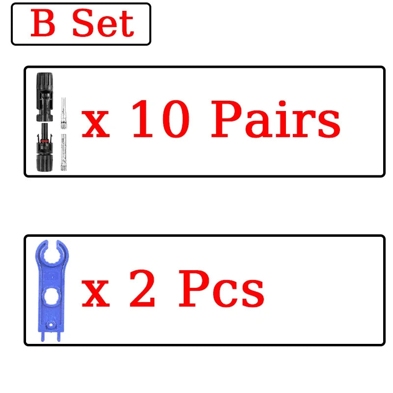 Photovoltaic Solar PV Connector Kit - Y/T Type, 30A 1000V, 3/4/5/6/7 Way Branch, for PV/MC Cable 2.5/4/6mm², Battery Module