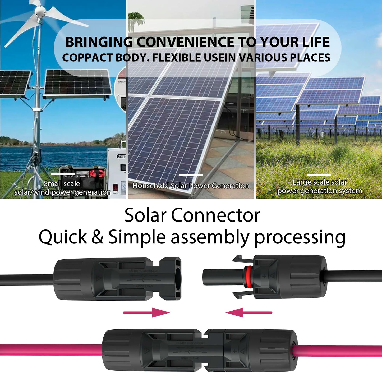 XT60 Female to Solar Panel Connector 12AWG Power Cord Energy Storage Charging Cable Photovoltaic Cells Solar System Accessories