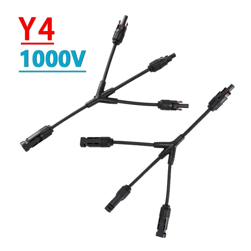 1Sets Photovoltaic Solar Connector 1000V 30A Male Female 3-Way 4-Way 5-Way Plug DC PV Y Type 1 To 2/3/4 Adapter