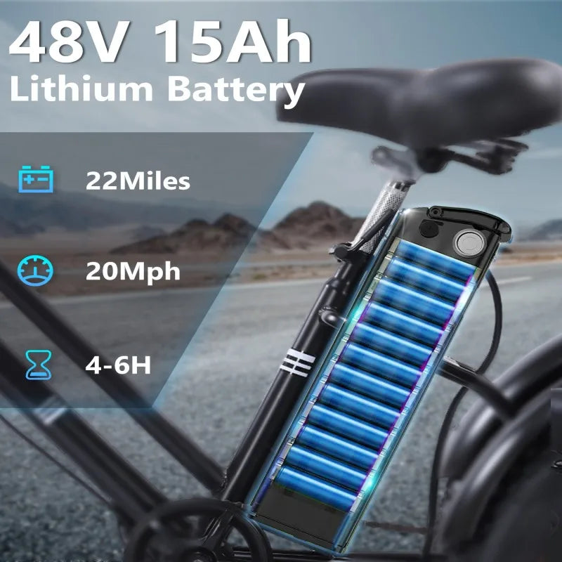 PEAK 1000W Foldable Electric Trike for Adults 50-Mile Range 48V 15AH Removable Battery&7-Speed Gearing 20"X4.1"Fat Tire Tricycle