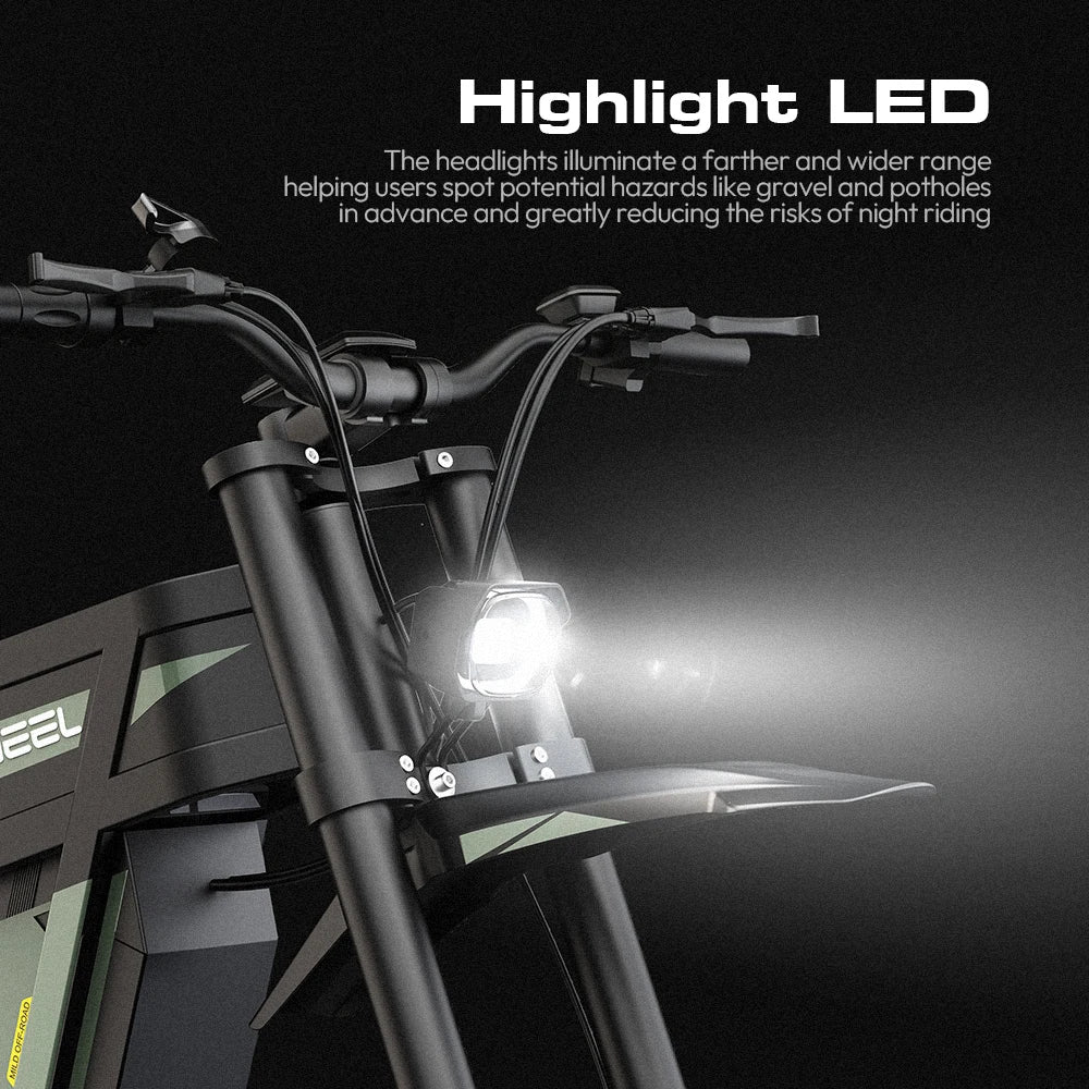 SLDBK R6000 Electric Dirt Bike Adult Electric Mountain Bike 6000W Motor 60V 30AH Ebike Off-Road Dual Suspension Electric Bicycle