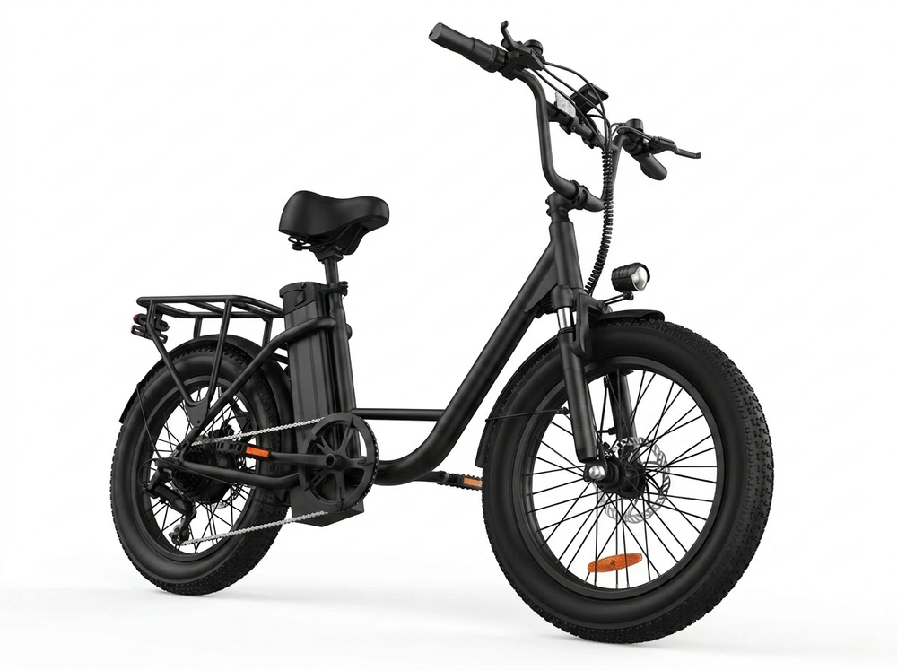 URLIFE 1000W E20 Electric Bike | 48V 13Ah Removable Battery, 28MPH, 20''X3" Fat Tire, 7-Speed E-Bike with Dual Disc Brake